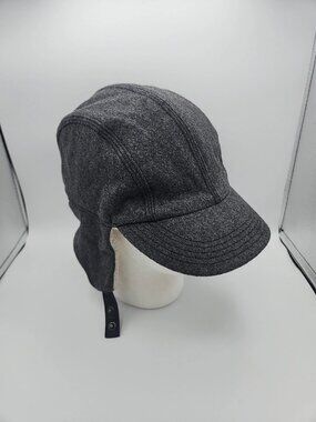 Carhartt Gray Trapper Hat with Ear Flap for Men Winter Sherpa Lined EUC M/L